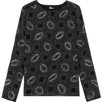 The Kooples Long-sleeved Top With Embroidery Black Maat: 38 | Blouses Outlet | Dames | Zwart