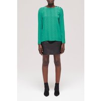 The Kooples Top Sleeves Longues Print Zig Zag Green Maat: 36 | Blouses Outlet | Dames | Groen