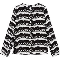 The Kooples Long Sleeved Top Black/white Maat: 38 | Blouses Outlet | Dames | Zwart