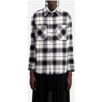 The Kooples Long-sleeved Plaid Shirt Black White Maat: 34 | Blouses Outlet | Dames | Zwart