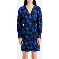 The Kooples Short Wrap Dress Black Blue Maat: 36 | Mini Jurken Outlet | Dames | Zwart