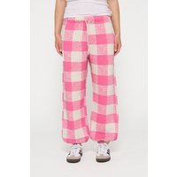 10DAYS Bar Jogger Foam Check Bright Pink Maat: L | Joggingbroeken Outlet | Dames | Roze