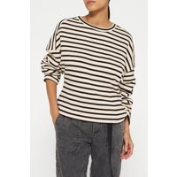 10DAYS Sweater Smock Stripes Light Natural/black Maat: XS | Sweaters Outlet | Dames | Zwart