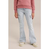 We Fashion Cargo Pants Light Blue Maat: 176 | Spijkerbroeken Outlet | Unisex | Blauw