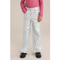 We Fashion 5-pocket Mid Waist Silver Maat: 164 | Broeken Outlet | Unisex | Zilver
