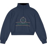 FILA Girls Francia Loose Graphic Half-zip Sweatshirt Black Iris Maat: 170/176 | Sportkleding Outlet | Unisex | Blauw