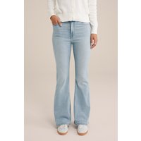 We Fashion 5-pocket High Waist Light Blue Maat: W26L32 | Flared Jeans Outlet | Dames | Blauw