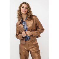 EsQualo Jacket Short Vegan Leather Brandy Maat: 44 | Leren Jassen Outlet | Dames
