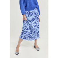 Josephine & Co Sia Skirt Ocean Blue Print Maat: 34 | Midi Rokken Outlet | Dames | Blauw