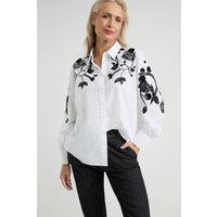 Josephine & Co Faith Blouse Paillet White Maat: 42 | Longsleeves Outlet | Dames | Zwart