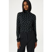 Fabienne Chapot Jade Top Black/warm White Maat: XS | Longsleeves Outlet | Dames | Wit