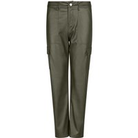 EsQualo Trousers Cargo Vegan Leather Green Maat: 36 | Pantalons Outlet | Dames | Groen