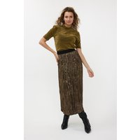 EsQualo Top Turtle Velours Stretch Moss Green Maat: S | Tops Outlet | Dames | Groen