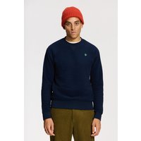 Shiwi Kyle Relaxed Fit Coral Logo Sweater Blue Dark Navy Maat: L | Sweaters Outlet | Heren | Blauw