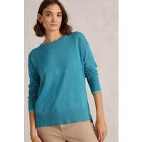 White Stuff Olive Jumper Mid Blue Maat: 14 | Sweaters Outlet | Dames | Blauw