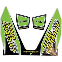 DC22T6-GRN - Pro Circuit T-6 Exhaust Decals - Black/Green/White/Yellow