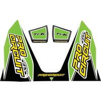 DC22TI6-GRN - Pro Circuit Ti-6 Exhaust Decals - Black/Green/White/Yellow