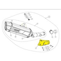 Image of P-HSY7SO2 - P-HSY7SO2 - Akrapovic Heat Shield - Yamaha XTZ 690SP 2021-2022