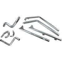 Image of 1S26E-30 - Bassani Fishtail True Dual Exhaust System - Harley Davidson FXSBSE2 1800 ABS 2014