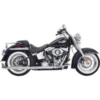 Image of 1S46E-30 - Bassani Fishtail True Dual Exhaust System - Harley Davidson FLSTSB 1584 2009-2011