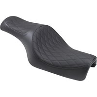 0804-0669 - Drag Specialties Caballero 2 Up Vinyl Seat For Harley Davidson XL 1200 C 2004-2020 Diamond Stitch - Black