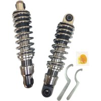 C16-0148 - Drag Specialties Premium 10.5" Shocks For Harley Davidson FXD 1340 1995-1998 Rear 267.00 mm (10.50") - Black/Chrome