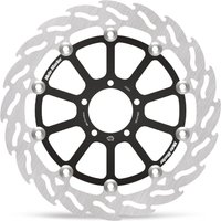 112221 - Moto Master Flame Series Floating Brake Disc For Yamaha YZF-R1 1000SP - Black/Silver