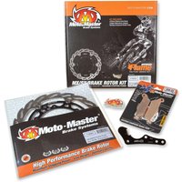 310024 - Moto Master 270mm Flame Oversize Floating Brake Disc Brake Kit For Suzuki RMZ450 Front Left - Black/Silver