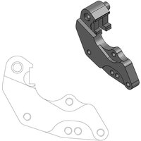211056 - Moto Master Relocation Bracket for Dakar 298mm Front Disk For Yamaha WRF250 2017-2021 Fits Front Left Or Right - Black