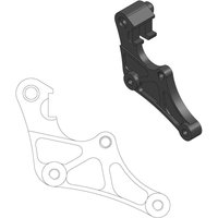 211074 - Moto Master Supermoto Street Brake Disc Adapter Bracket For Yamaha WRF250 2020-2024 Fits Front Left Or Right - Black