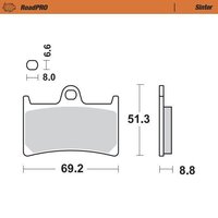 402801 - Moto Master RoadPRO Sinder Brake Pad Front For Yamaha BT 1100 2002-2006