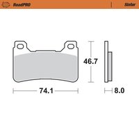 406401 - Moto Master RoadPRO Sinder Brake Pad Front For Honda CBR 1000 RR 2004-2013