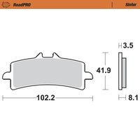 407001 - Moto Master RoadPRO Sinder Brake Pad Front For Ducati 1098 R 2008-2009