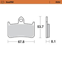 402301 - Moto Master RoadPRO Sinder Brake Pad Front For Honda VTR 1000 F