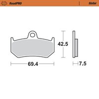 402602 - Moto Master RoadPRO Sinder Brake Pad Rear For Triumph AdventureR 900 1996-2001