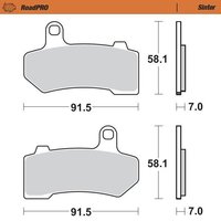 412202 - Moto Master RoadPRO Sinder Brake Pad Rear For Harley Davidson FLHR 1584 2008-2009