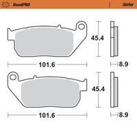 410401 - Moto Master RoadPRO Sinder Brake Pad Front For Harley Davidson XL 883 R