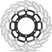112069 - Moto Master Flame Series Floating Brake Disc For Suzuki GSX-R 750 - Black/Silver