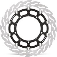 112148 - Moto Master Flame Series Floating Brake Disc For Yamaha YZF-R1 1000 GP - Black/Silver