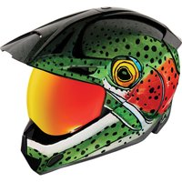 Icon Variant Pro Bug Chucker Dual Sport Helmet L Green & Iridium Dark Gold (RST Dark Gold) Visor