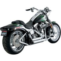 17221 - Vance & Hines Shortshots Staggered Exhaust System For Harley Davidson FXSTSI 1450 EFI 2004-2006 - Chrome