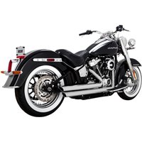 17341 - Vance & Hines Big Shots Staggered 2-into-2 Exhaust System For Harley Davidson FXST 1750 2020-2024 - Chrome