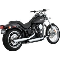 Image of 16834 - Vance & Hines 3" Twin Slash Silencers For Harley Davidson FLSTC1584 2007-2009 - Chrome