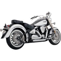 Image of 18517 - Vance & Hines Shortshots Staggered Exhaust System For Yamaha XV 1600 A 1999-2003 - Chrome