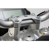 LEH.07.039.12800/S - LEH.07.039.12800/S - SW Motech 30mm Handlebar Riser - BMW F 850 GS 2018-2023 - Anodised/Silver