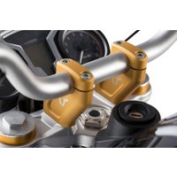 Image of LEH.07.512.10000/GD - LEH.07.512.10000/GD - SW Motech Bar Back Handlebar Riser Kit - BMW R Nine T 2014-2020 - Anodised/Gold