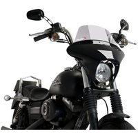 Image of 21050H - Puig Batwing Touring Screen For Harley Davidson Dyna Street Bob FXDB 2006-2017 - Light Smoke
