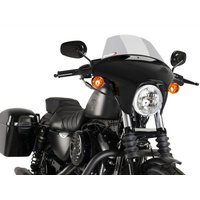 Image of 21054H - Puig Batwing Touring Screen For Harley Davidson Sportster 883 Iron XL883N 2009-2022 - Light Smoke