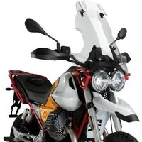 Image of 21442W - Puig Touring Screen With Extender For Moto Guzzi V85 Evocative Graphics 2021-2023 - Clear
