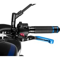 24ANR - Puig Extendable Folding V3 Clutch Lever For Ducati 1098 2007-2008 - Blue Extender With Red Selector